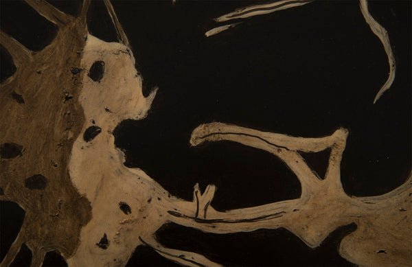 Cast Petrified Wood Stool, Resin