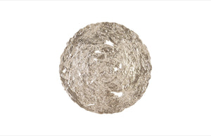 Molten Wall Disc, Medium, Silver Leaf