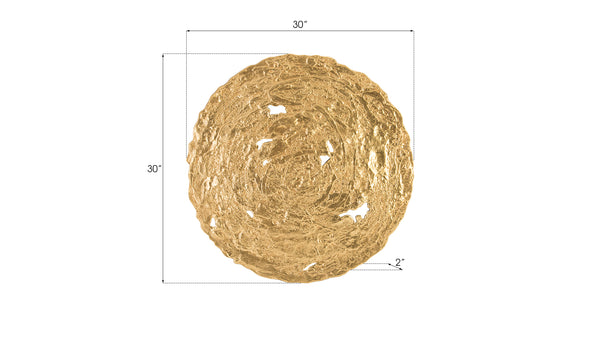 Molten Wall Disc, Medium, Gold Leaf