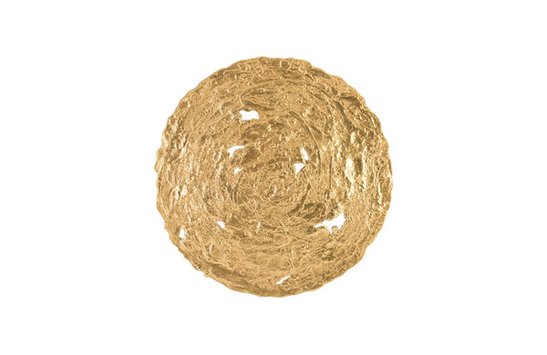Molten Wall Disc, Medium, Gold Leaf