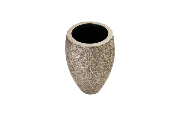 String Theory Planter, Silver Leaf, SM