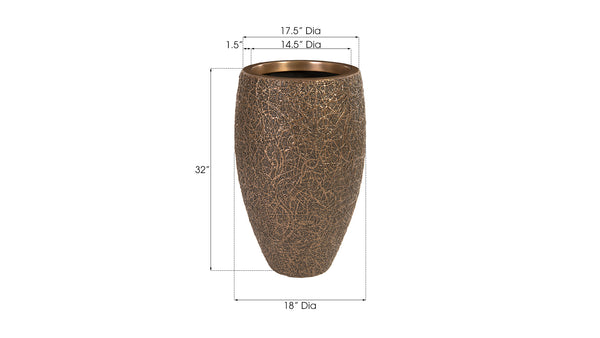 String Theory Planter, Bronze, MD