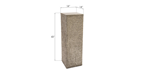 String Theory Pedestal, Silver Leaf, LG