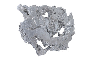 Burled Root Wall Art, Large, Silver Leaf