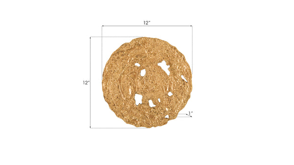 Molten Wall Disc, Small, Gold Leaf