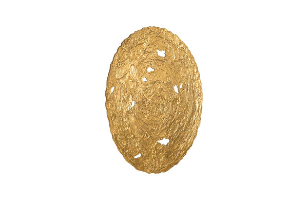 Molten Wall Disc, Large, Gold Leaf
