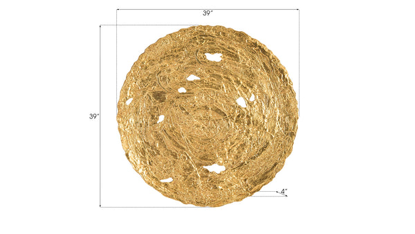 Molten Wall Disc, Large, Gold Leaf