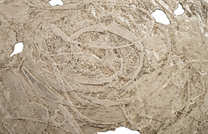 Molten Wall Disc, Large, Silver Leaf