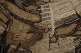 Cast Petrified Wood Stool, Resin