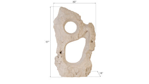 Colossal Cast Stone Sculpture, Double Hole, Roman Stone