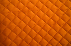 Allure Dining Chair, Quilted Orange, Stainless Steel Frame