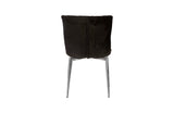 Cayman Dining Chair, Black, Stainless Steel Legs