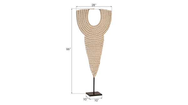 Shell Necklace Sculpture, on stand