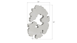 Lava Slice Wall Art, Resin, Stainless Steel, LG