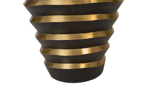 Terra Planter, Black, Brass