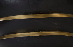 Terra Planter, Black, Brass