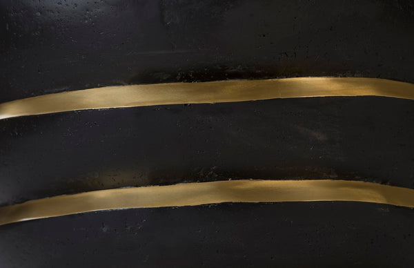 Terra Planter, Black, Brass