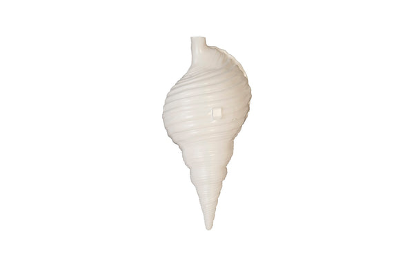 Triton Shell Wall Art, Pearl White and Gold Leaf