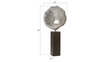 Colossal Fungia, Silver Leaf, Slate Pedestal