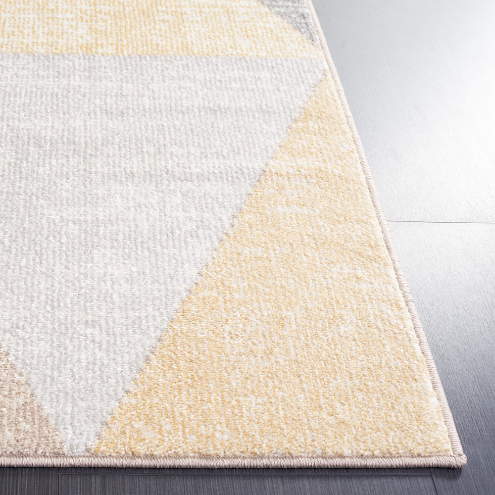 Safavieh Phoenix 550 Contemporary Power Loomed Rug Grey / Rust PHX550F-9