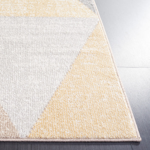 Safavieh Phoenix 550 Contemporary Power Loomed Rug Grey / Rust PHX550F-9