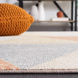 Safavieh Phoenix 550 Contemporary Power Loomed Rug Grey / Rust PHX550F-9