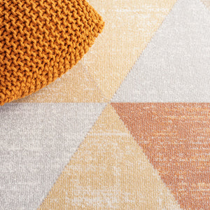 Safavieh Phoenix 550 Contemporary Power Loomed Rug Grey / Rust PHX550F-9