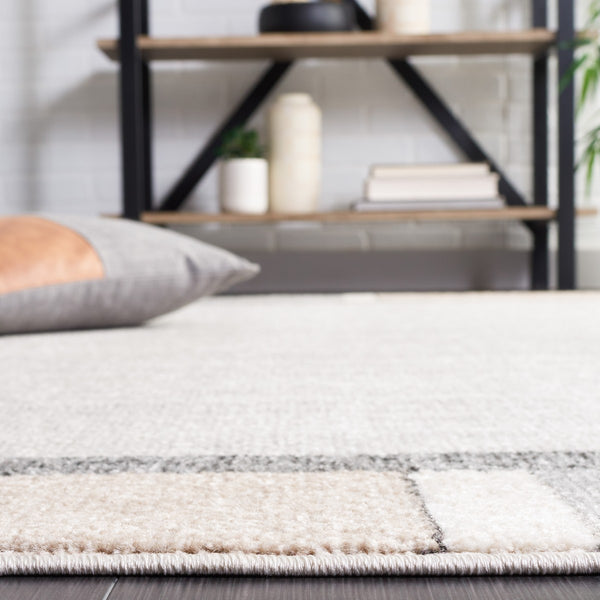 Safavieh Phoenix 553 Contemporary Power Loomed Rug Light Grey / Beige Charcoal PHX553F-9