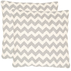 Striped Pillow Set of 2 – Hand-Stitched Cotton Canvas with Chic Zigzag Design for Modern Decor