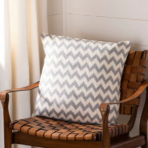 Striped Pillow Set of 2 – Hand-Stitched Cotton Canvas with Chic Zigzag Design for Modern Decor