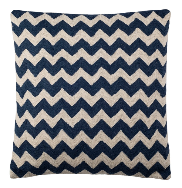 Striped Pillow Set of 2 – Hand-Stitched Cotton Canvas with Chic Zigzag Design for Modern Decor