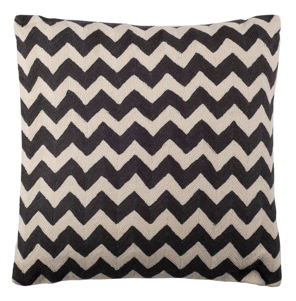 Striped Pillow Set of 2 – Hand-Stitched Cotton Canvas with Chic Zigzag Design for Modern Decor