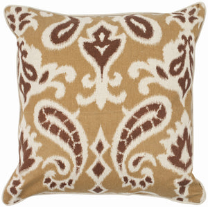 Dylan Decorative Pillow Set of 2 - Bohemian Desert Paisley Design in Luxurious Cotton Linen Blend