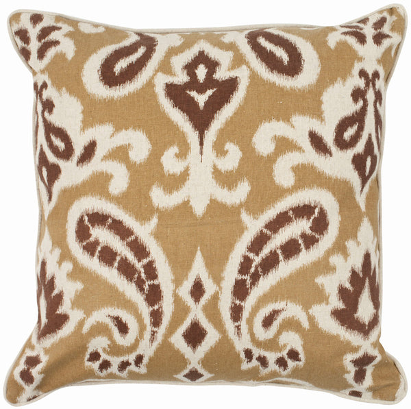 Dylan Decorative Pillow Set of 2 - Bohemian Desert Paisley Design in Luxurious Cotton Linen Blend
