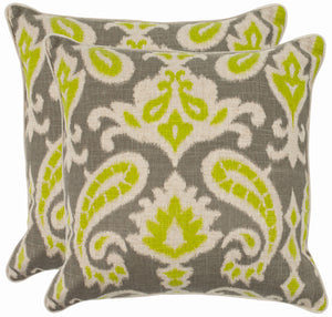 Dylan Decorative Pillow Set of 2 - Bohemian Desert Paisley Design in Luxurious Cotton Linen Blend