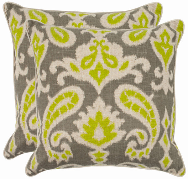 Dylan Decorative Pillow Set of 2 - Bohemian Desert Paisley Design in Luxurious Cotton Linen Blend