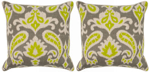 Dylan Decorative Pillow Set of 2 - Bohemian Desert Paisley Design in Luxurious Cotton Linen Blend