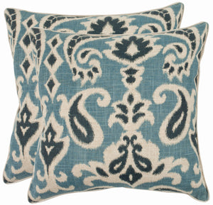 Dylan Decorative Pillow Set of 2 - Bohemian Desert Paisley Design in Luxurious Cotton Linen Blend