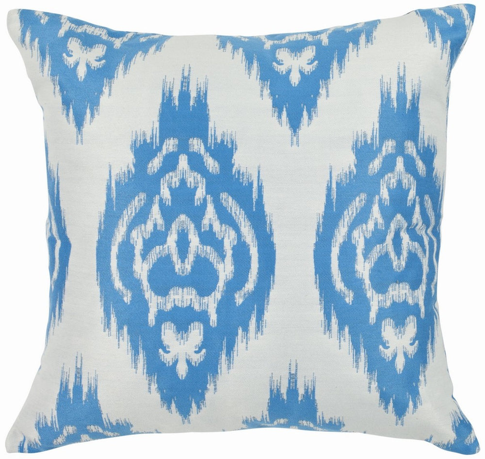 Carmen Boho-Chic Pillow Set of 2 - Vibrant Cornflower Blue, Soft Linen-Cotton Blend, Hidden Zipper