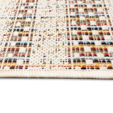 Trans-Ocean Liora Manne Avena Mosaic Stripe Casual Indoor/Outdoor Power Loomed 91% Polypropylene/9% Polyester Rug Ivory 7'10" x 9'10"
