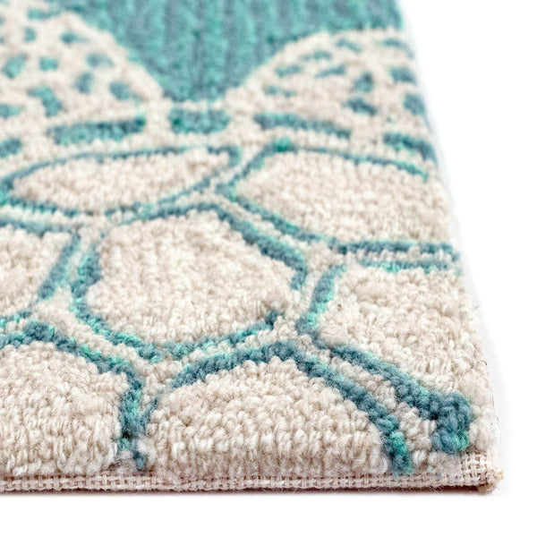 Trans-Ocean Liora Manne Capri Turtle Casual Indoor/Outdoor Hand Tufted 80% Polyester/20% Acrylic Rug Aqua 7'6" x 9'6"