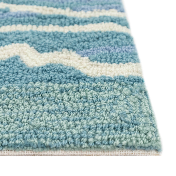 Trans-Ocean Liora Manne Capri Jelly Fish Casual Indoor/Outdoor Hand Tufted 80% Polyester/20% Acrylic Rug Ocean 7'6" x 9'6"