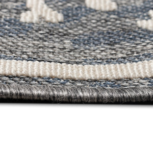 Trans-Ocean Liora Manne Cove Coral Casual Indoor/Outdoor Power Loomed 100% Polypropylene Rug Blue 7'10" x 9'10"