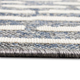 Trans-Ocean Liora Manne Cove Bamboo Casual Indoor/Outdoor Power Loomed 100% Polypropylene Rug Blue 7'10" x 9'10"
