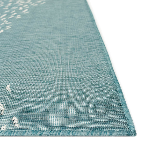 Trans-Ocean Liora Manne Carmel School Of Fish Casual Indoor/Outdoor Power Loomed 87% Polypropylene/13% Polyester Rug Aqua 7'10" x 9'10"
