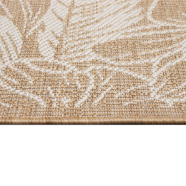 Trans-Ocean Liora Manne Carmel Botanical Casual Indoor/Outdoor Power Loomed 87% Polypropylene/13% Polyester Rug Sand 7'10" x 9'10"