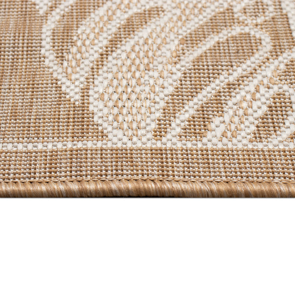 Trans-Ocean Liora Manne Carmel Collage Casual Indoor/Outdoor Power Loomed 87% Polypropylene/13% Polyester Rug Sand 7'10" x 9'10"