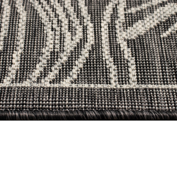 Trans-Ocean Liora Manne Carmel Collage Casual Indoor/Outdoor Power Loomed 87% Polypropylene/13% Polyester Rug Black 7'10" x 9'10"