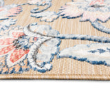 Trans-Ocean Liora Manne Canyon Ornamental Flower Casual Indoor/Outdoor Power Loomed 87% Polypropylene/13% Polyester Rug Sisal 7'8" x 9'10"