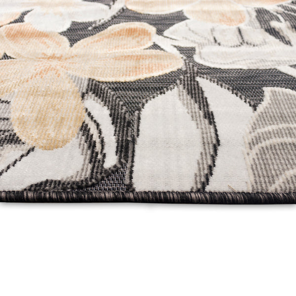 Trans-Ocean Liora Manne Canyon Paradise Casual Indoor/Outdoor Power Loomed 87% Polypropylene/13% Polyester Rug Charcoal 7'8" x 9'10"